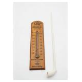 F. H. Boehling Wooden Wall Thermometer