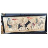 Folk Art Textile Depicting Donkeys and Figures