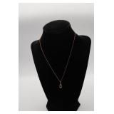 14KT Yellow Amethyst Pendant w/14kt Chain