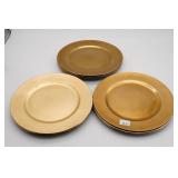 Round Gold-Tone Decorative Chargers