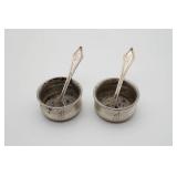 Sterling Silver Salt Cellars w/Spoons