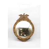 Antique Round Federal Eagle Convex Mirror