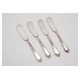 4 Silver Plate Butter Spreaders