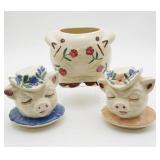Pig-Shaped Ceramic Cookie Jar With Lids
