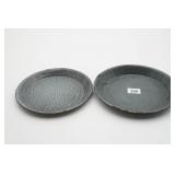 Gray Graniteware Plates