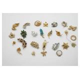 Vintage Costume Jewelry Brooches