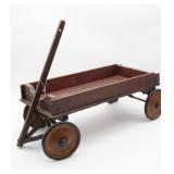 Red Wood and Metal Wagon