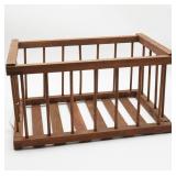 Wooden Slat Crate With Spindle Sides