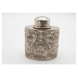 Engraved Silver-Plated Tea Caddy
