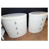 Hooker Furniture Oval Marble-Top Nightstands