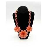 Vintage Floral Statement Bib Style Necklace