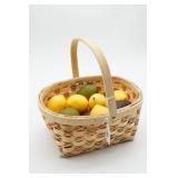 Basket With Artificial Fruit