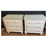 White 3-Drawer Nightstands