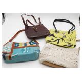 Four Assorted Handbags, Various Styles