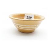 Small Glazed Stoneware Bowl with Stripes