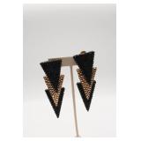 Richard Kerr Triple Triangle Drop Earrings