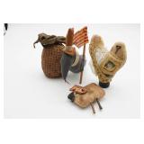 Primitive Style Animal and Heart-Shaped Figures