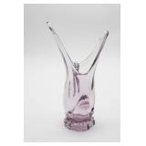 Purple Glass Decorative Vase