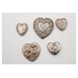 Vintage Heart Shaped Button Covers