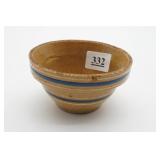 Stoneware Bowl With Blue Bands