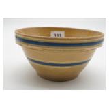 Stoneware Bowl With Blue Stripes
