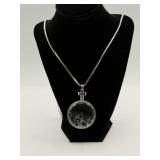 Gemstone Shaker Locked Pendant on Chain