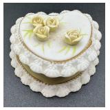 Heart-Shaped Ceramic Trinket Box
