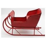 Red Metal Decorative Sleigh