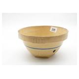 Yellow Mixing Bowl with Blue Stripe