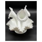 White Milk Glassï¿½ Fenton Epergne