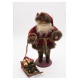 Santa Figurine with Sleigh & Gifts