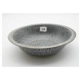 Gray Graniteware Bowl with Speckled Pattern