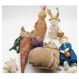 Handmade Rabbit and Cat Dolls