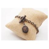 Sterling Silver Oval Local Bracelet w/R Initial