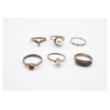 (6) Assorted Sterling Silver Rings