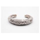 Sterling Silver Textured Tribal Style Cuff