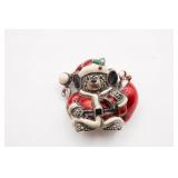 Judith Jack Sterling Silver and Marcasite Santa