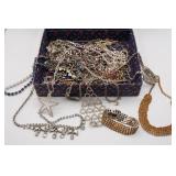 Assorted Large Lot of Rhinestone Costume Jewelry