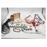 Collection of Costume Jewelry Pearls, Bracelets,