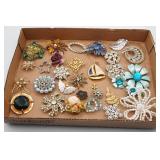 Assorted Lot of Costume Pins and Brooches