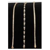 (3) Sterling Silver Bracelets with Stones