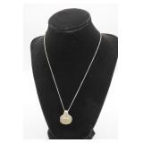 Sterling Silver Prehnite Pendant w/ Box Chair