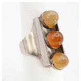Sterling Statement Ring Multiple Cabochon