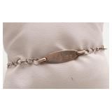 Sterling Silver ID Bracelet Engraved 
