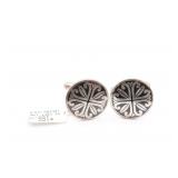 Jokers Wild Patterned Sterling Silver Cuff Links