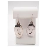 1.5"  Sterling Silver Oval Earrings