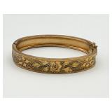 HCA 12KT GF Etched Bangle Bracelet