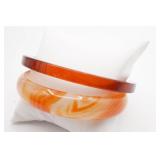 Red, Orange and Brown Agate Style Bangles