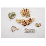 Costume Jewelry Brooch Lot ~ Holiday