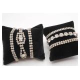 Clear Rhinestone Bracelets (6)